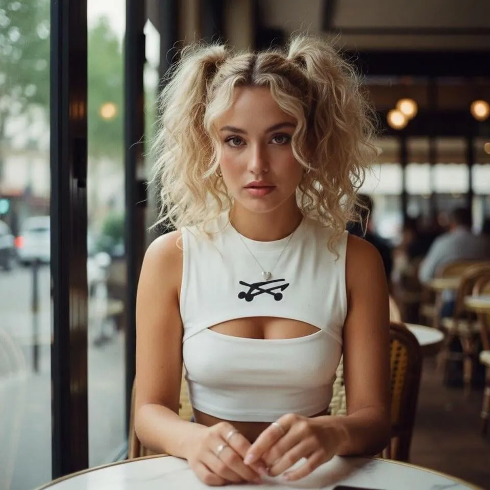 Necklace And Rings In Cafe Portrait