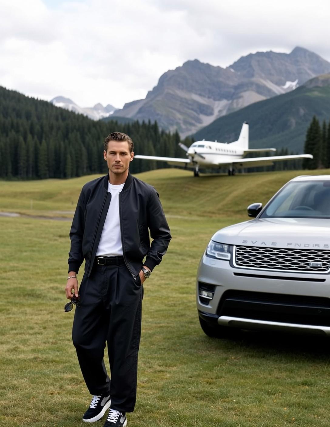 Bomber Jacket Private Jet Field