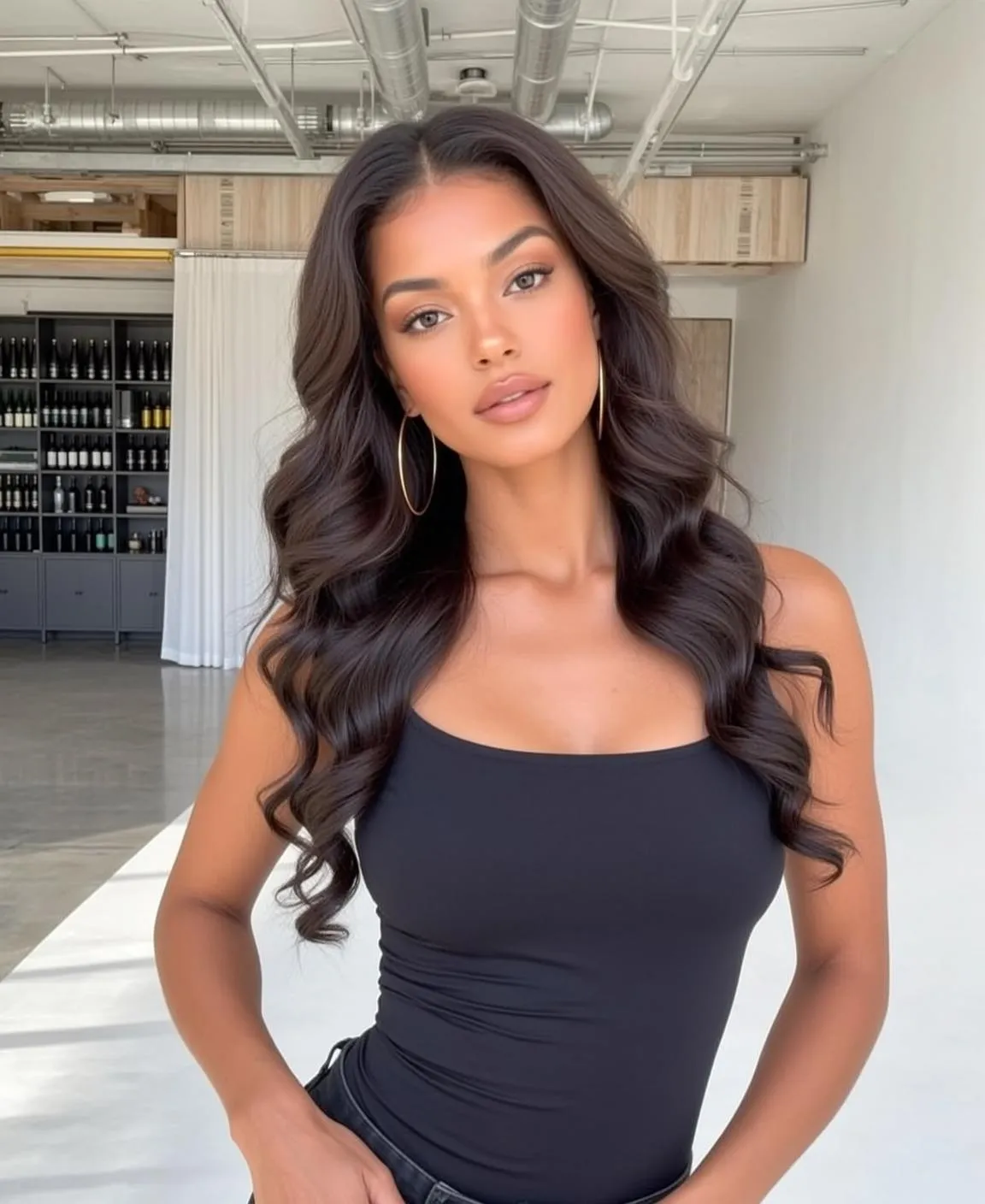 Earrings With Black Top