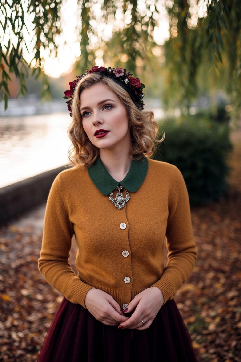 Autumn Young Blonde Wavy Shoulder-length Fair Makeup