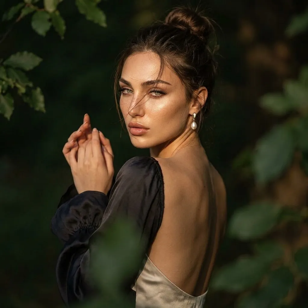 Makeup And Earrings In Styled Portrait