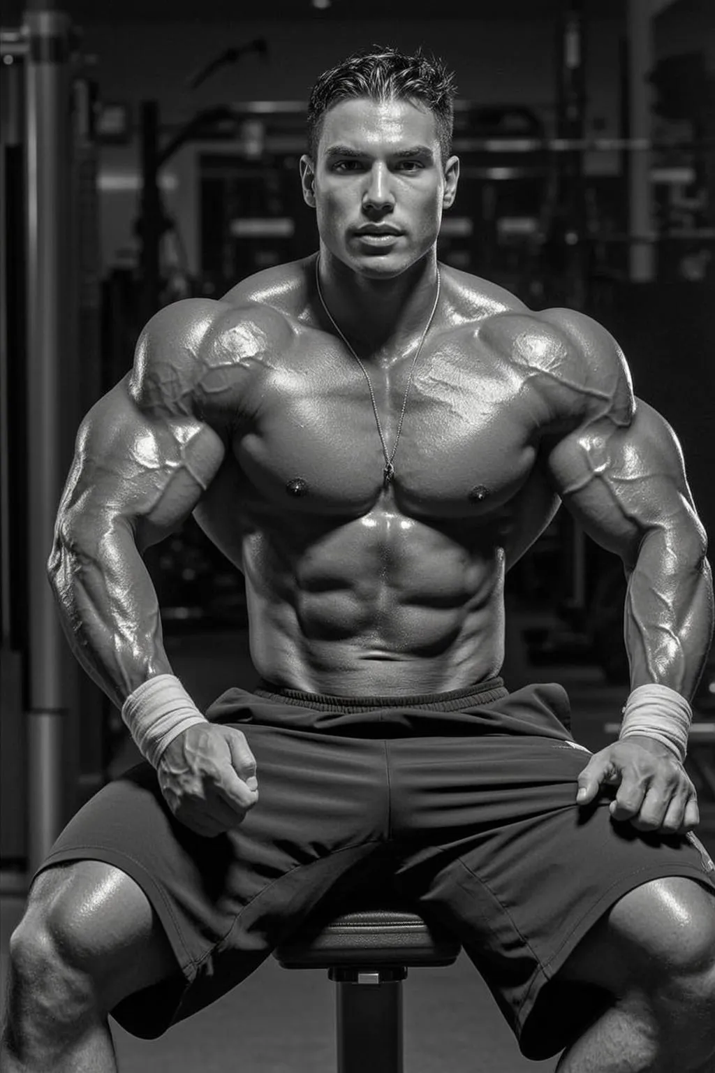 Necklace In Gym Portrait