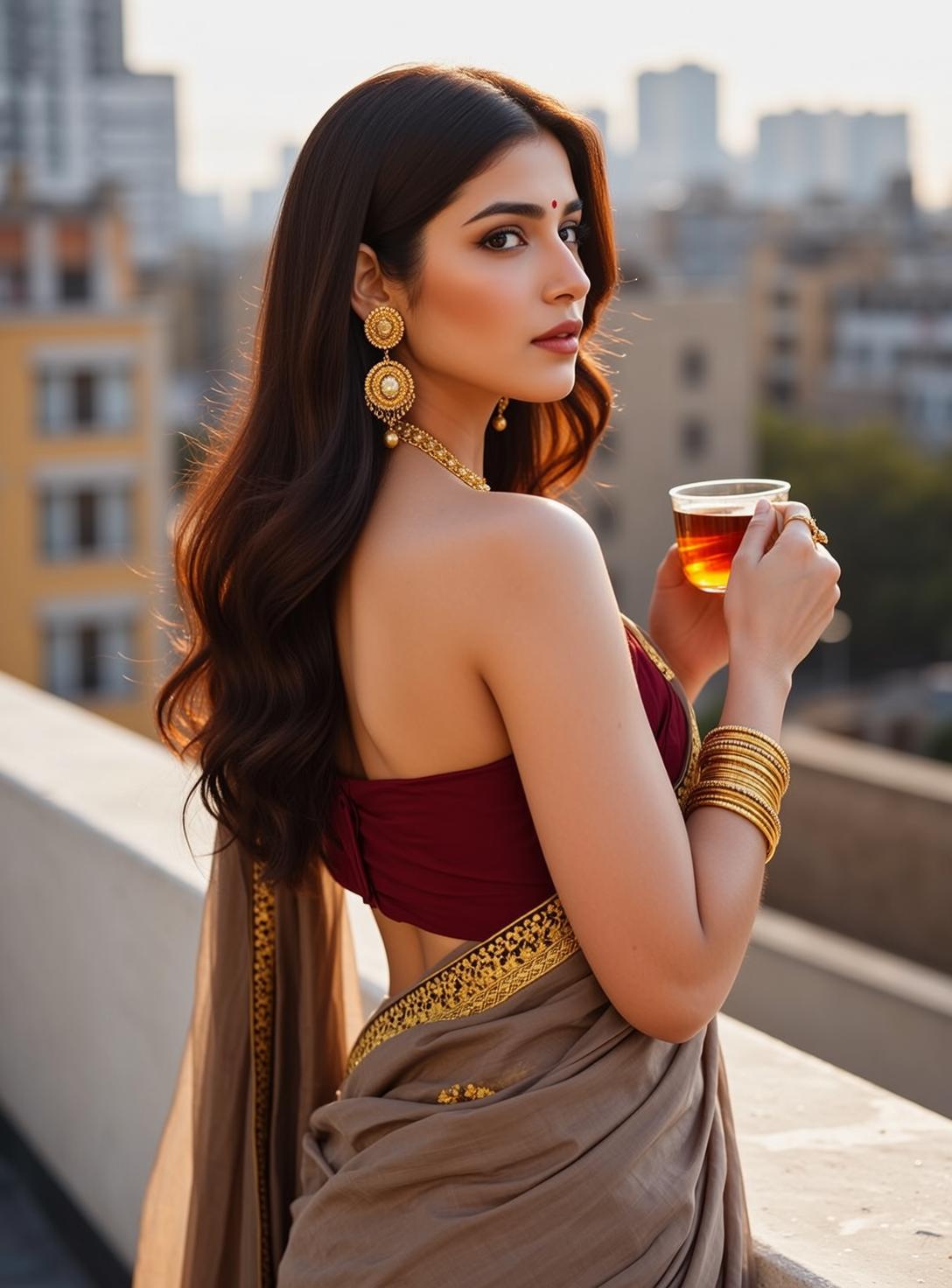 Luxury Young Long Wavy Dark Brown Medium-toned