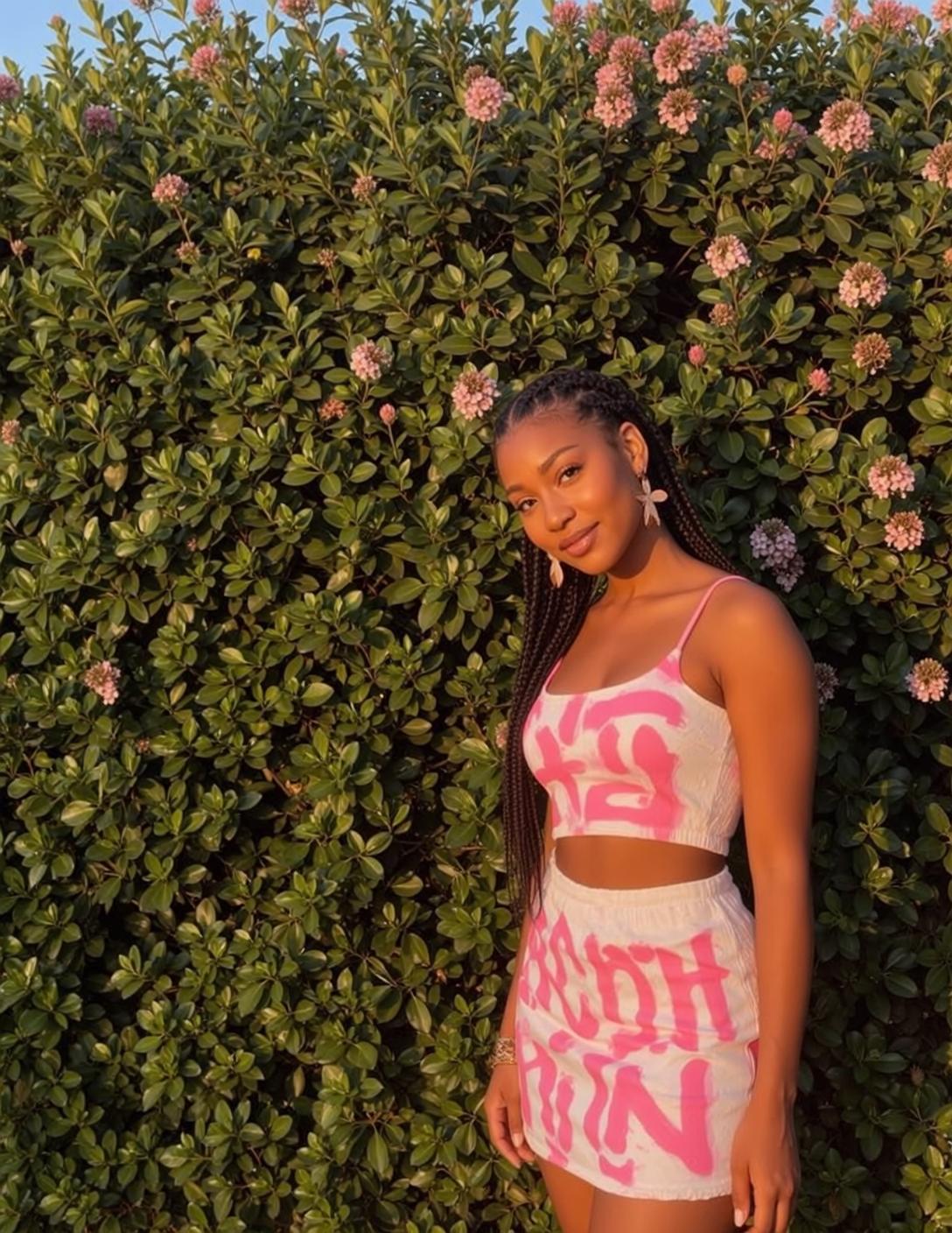 White Crop Top Outdoors Dense Green