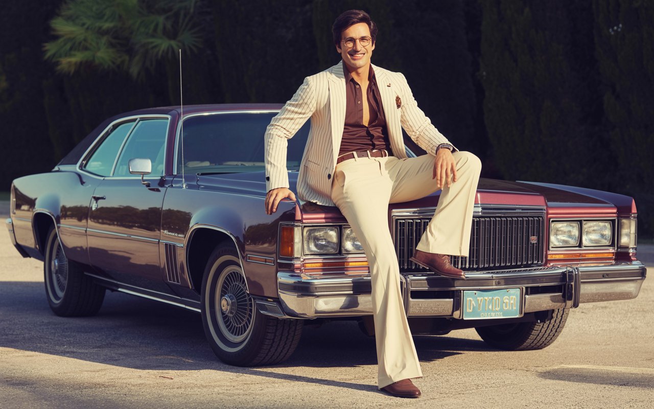 Seventies Man On Cadillac Eldorado