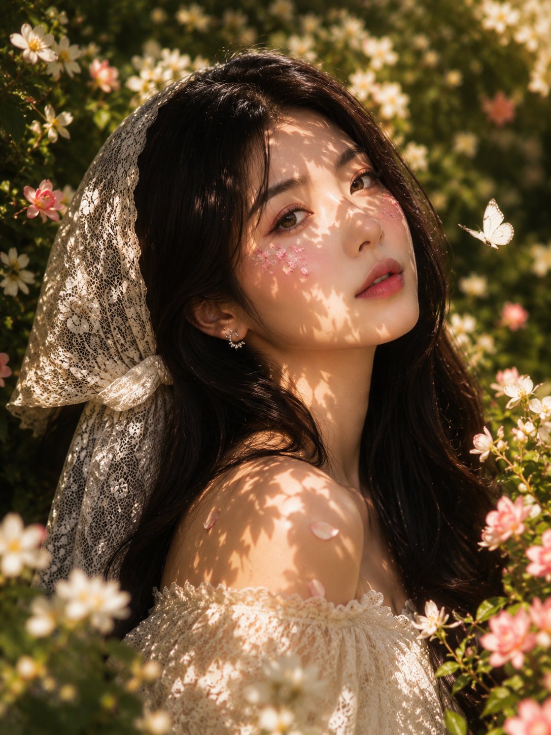 Lace Garden Golden Hour Sunlight