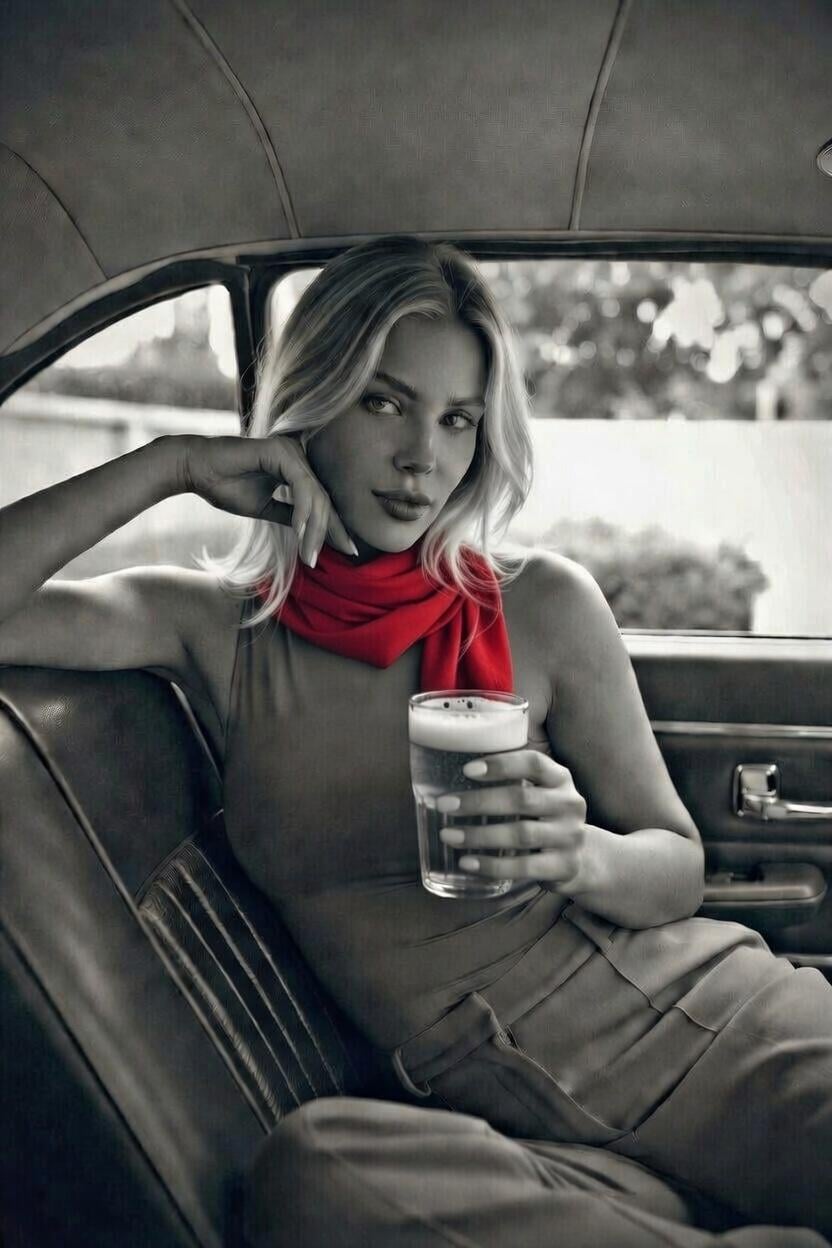 Sleeveless By Backseat Vintage Car