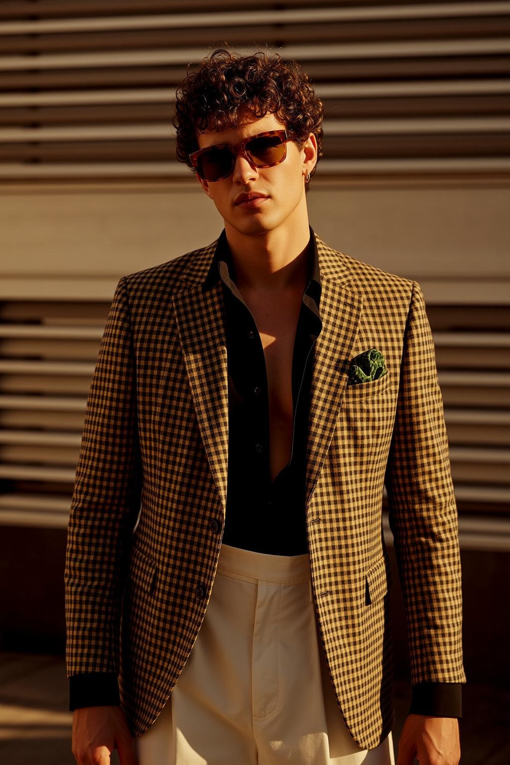 Young Curly Brown Hair Light Skin Open