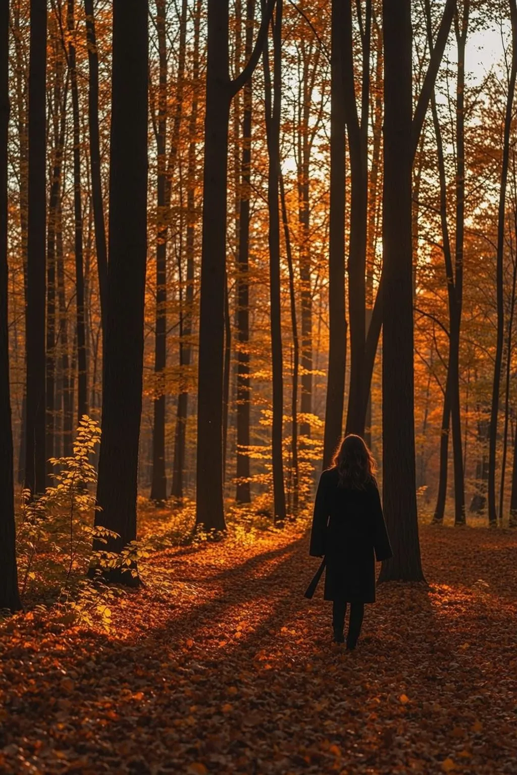 Autumn Long Dark Wavy Fair Black Coat