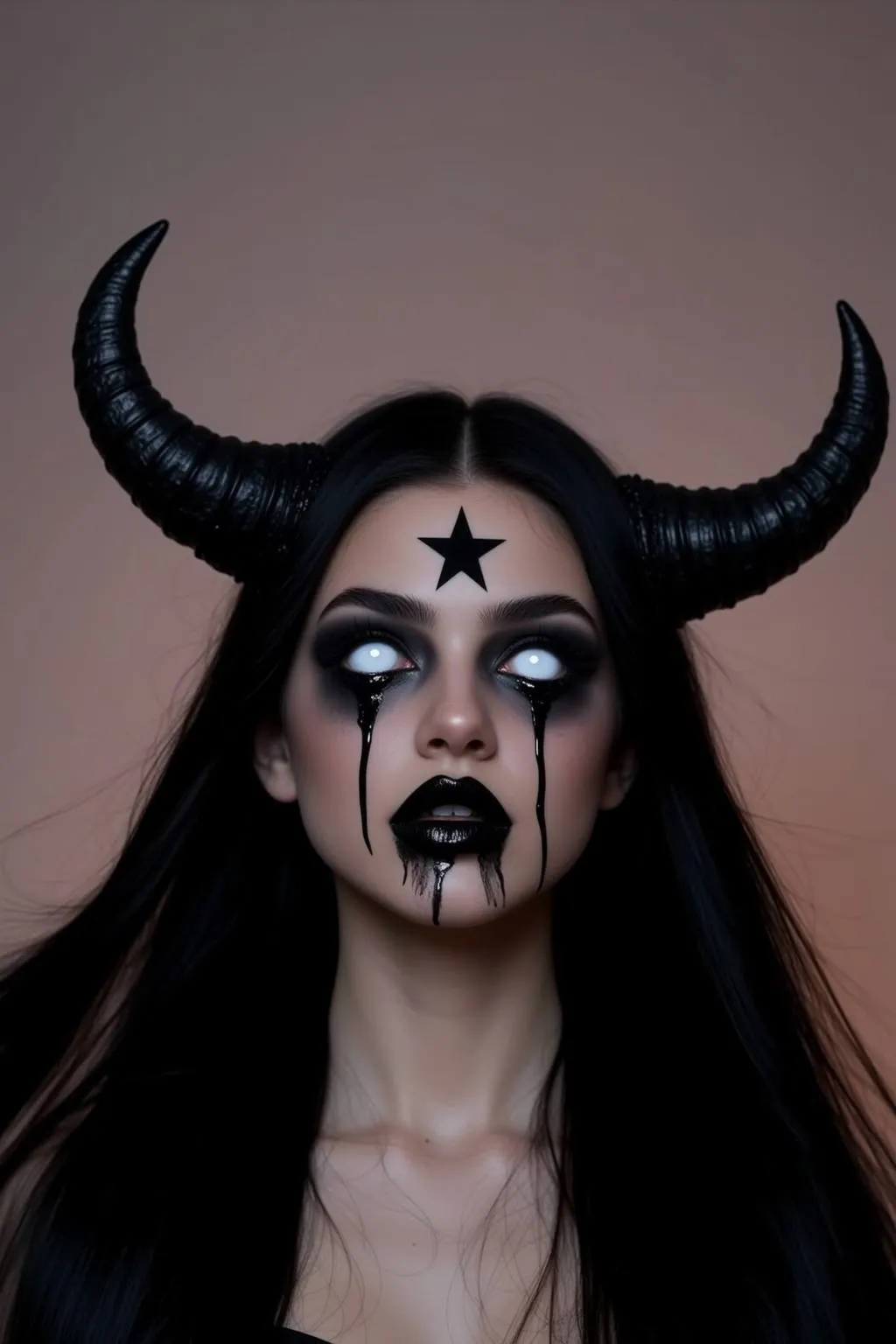 Devil Horn Gothic Makeup