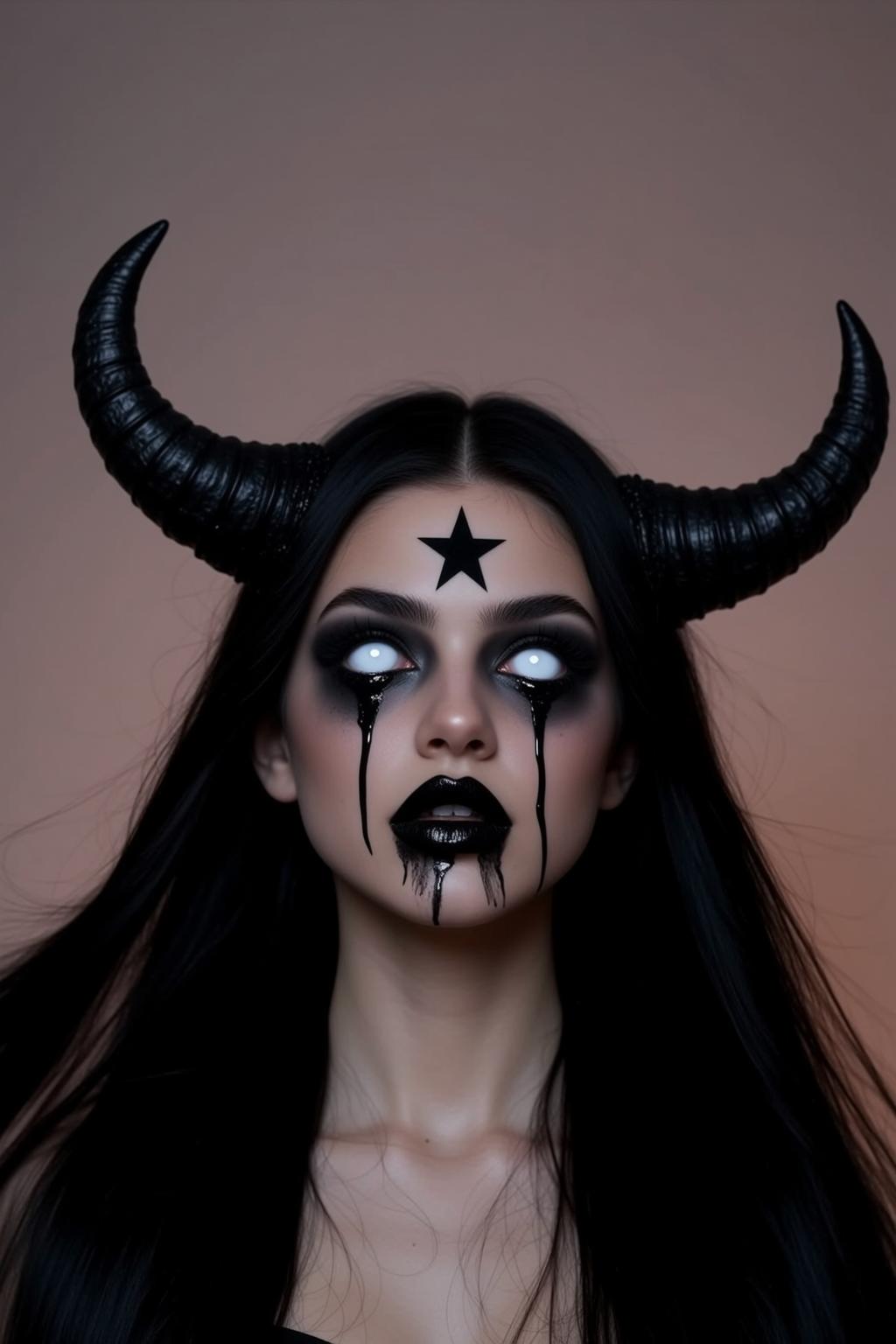 Devil Horn Gothic Makeup