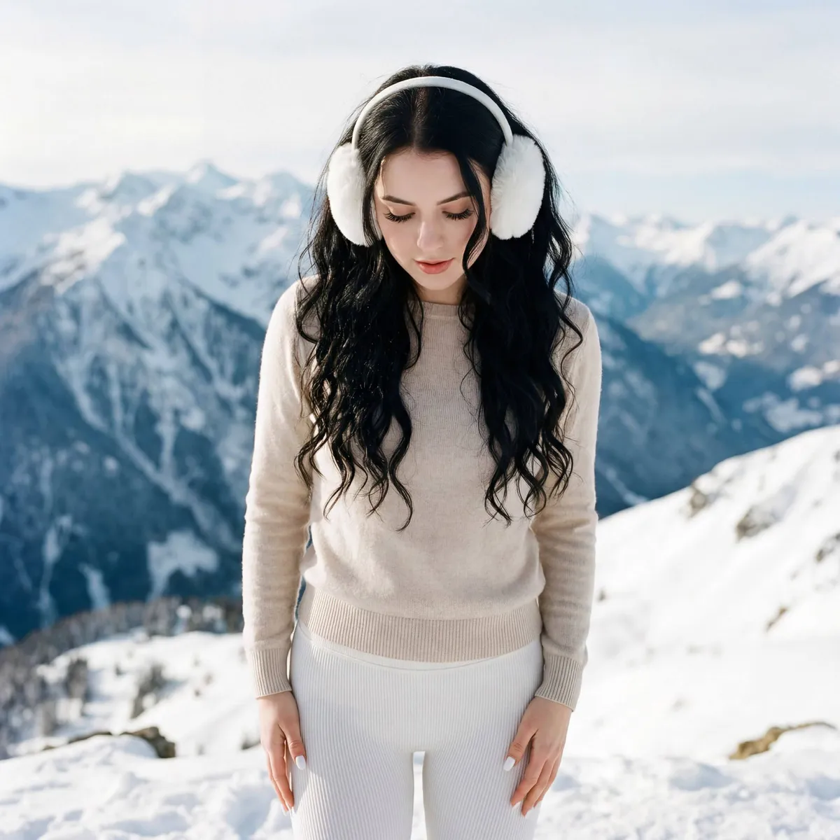 Winter Mountain Earmuffs Portrait