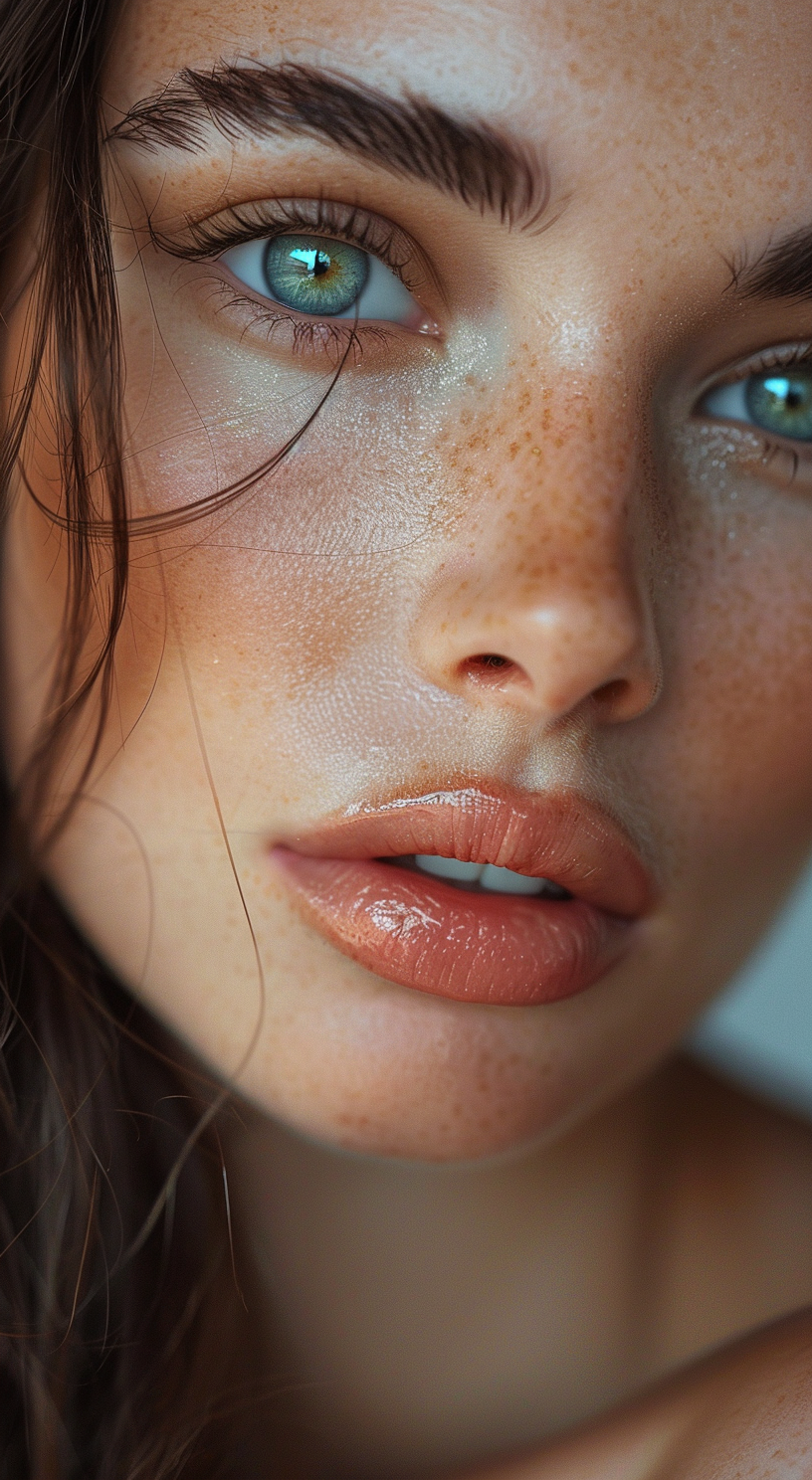 Fashion Model Studio Closeup