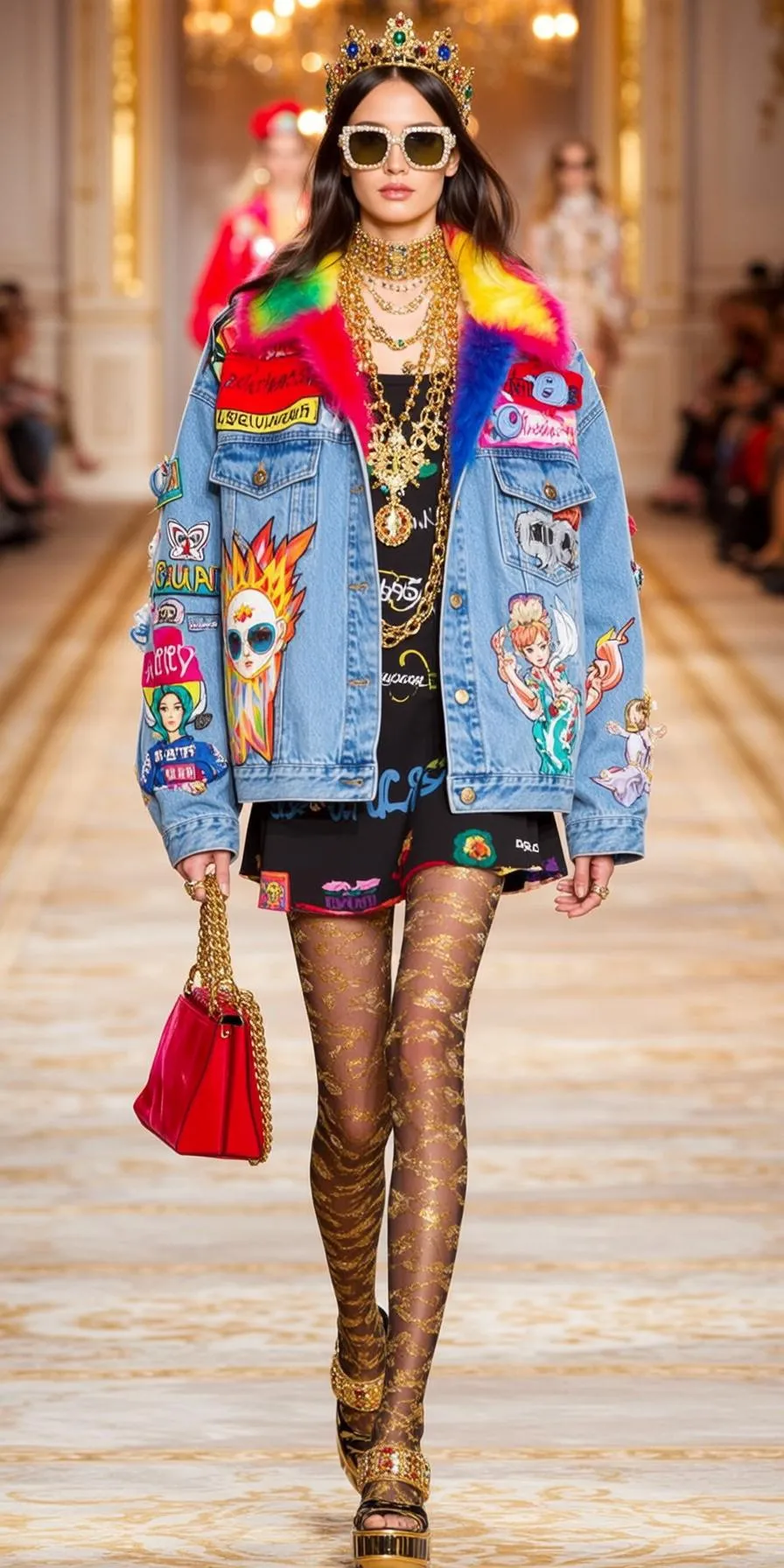 Sunglasses And Necklace And Rings In Runway