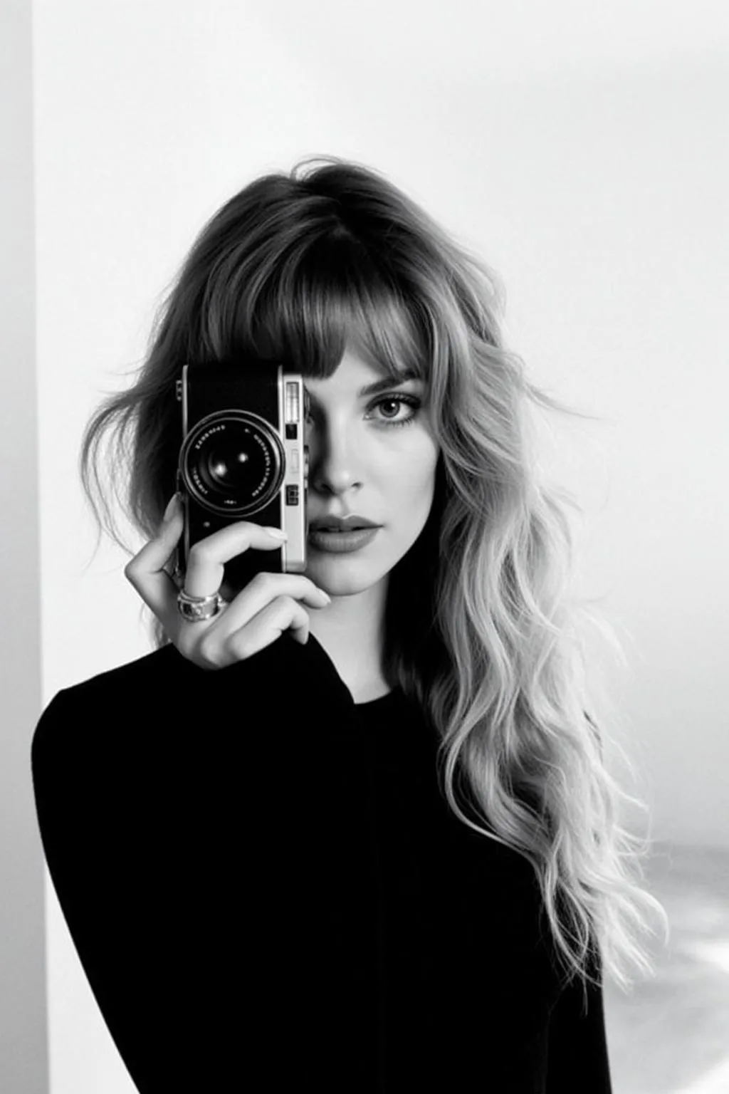 Makeup And Rings With Simple Long Sleeved Top