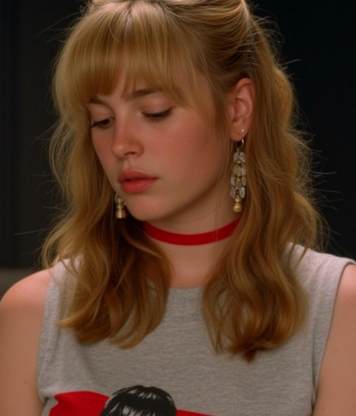 Y2k Young Blonde Wavy Bangs Fair Grey