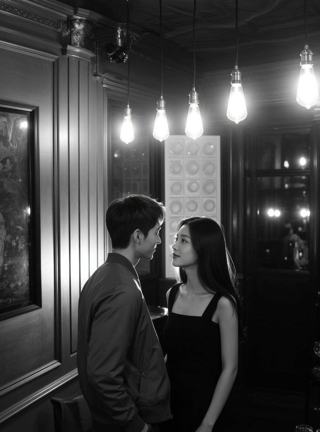 Explore Stand Facing Each Other Dimly Lit