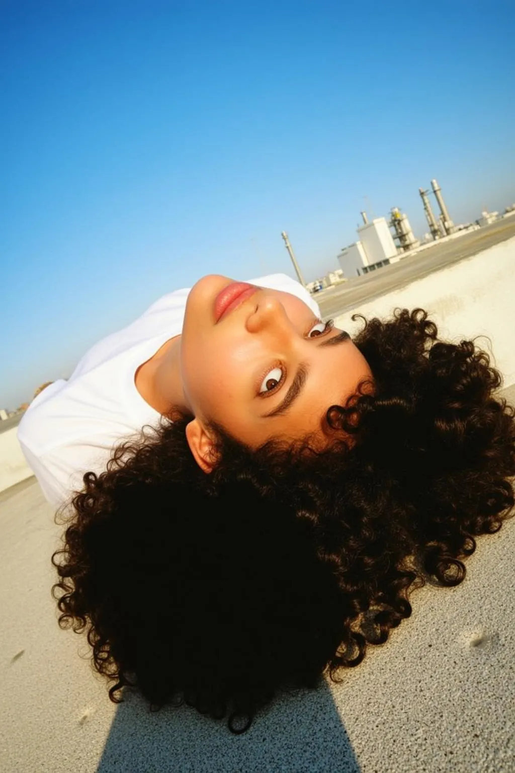 Golden Hour Rooftop White Tee