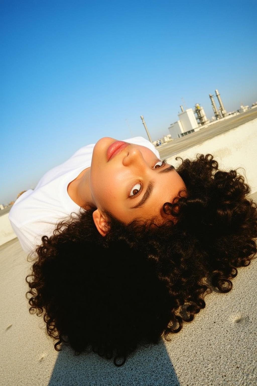 Golden Hour Rooftop White Tee