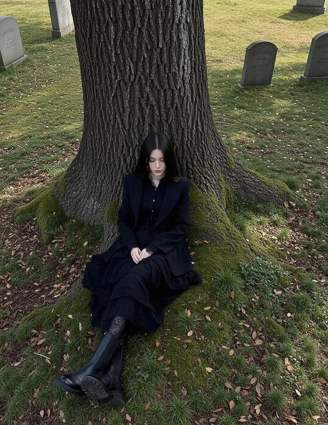 Tree Leaning Portrait