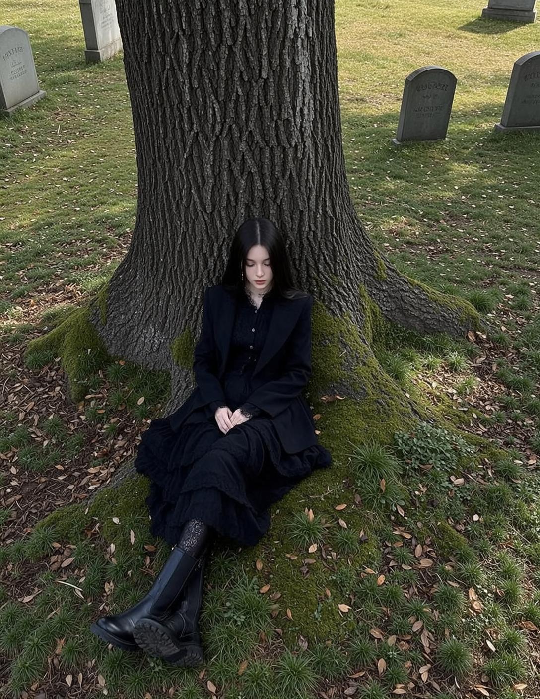 Tree Leaning Portrait