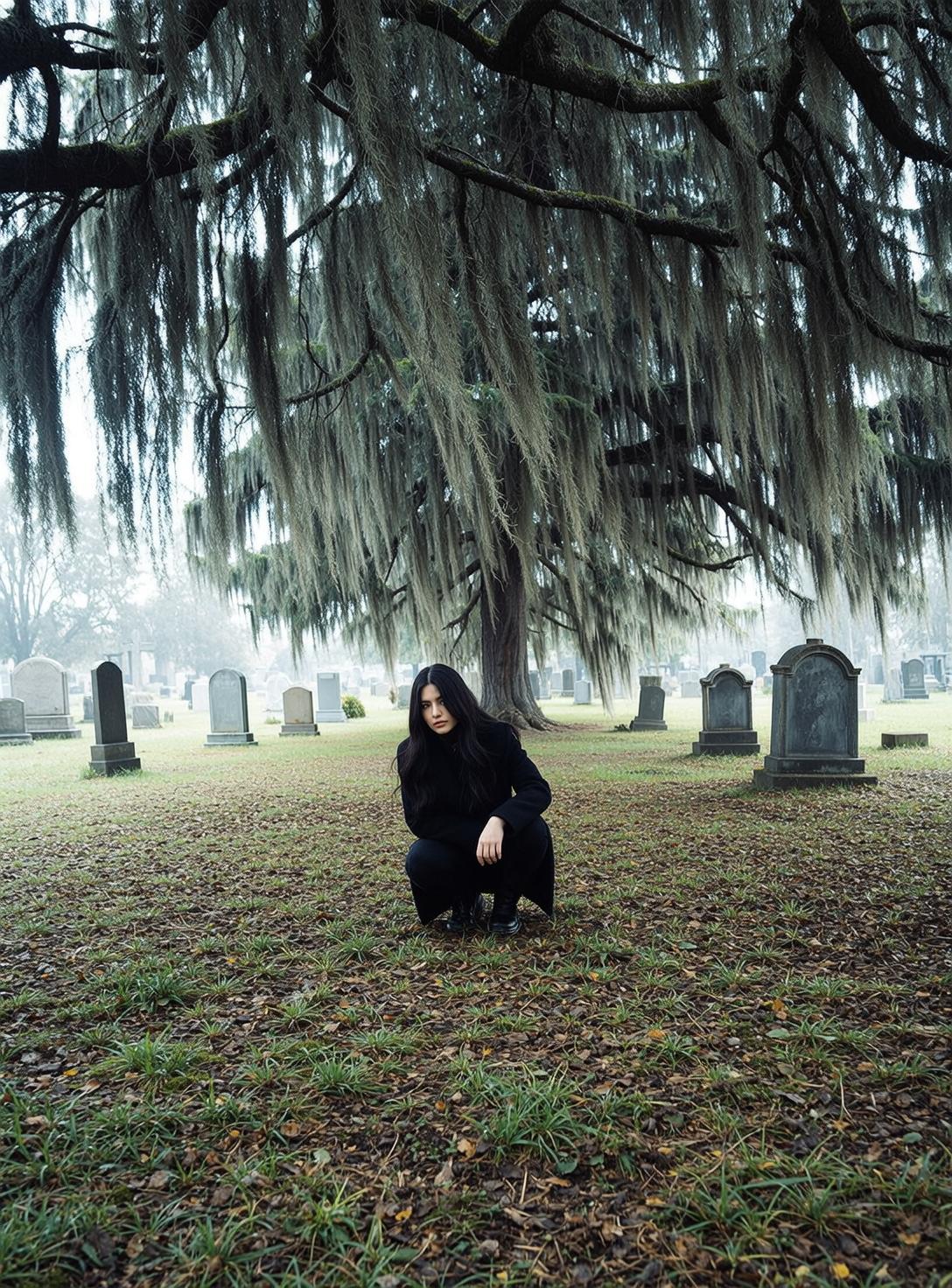 Cemetery Crouch Portrait