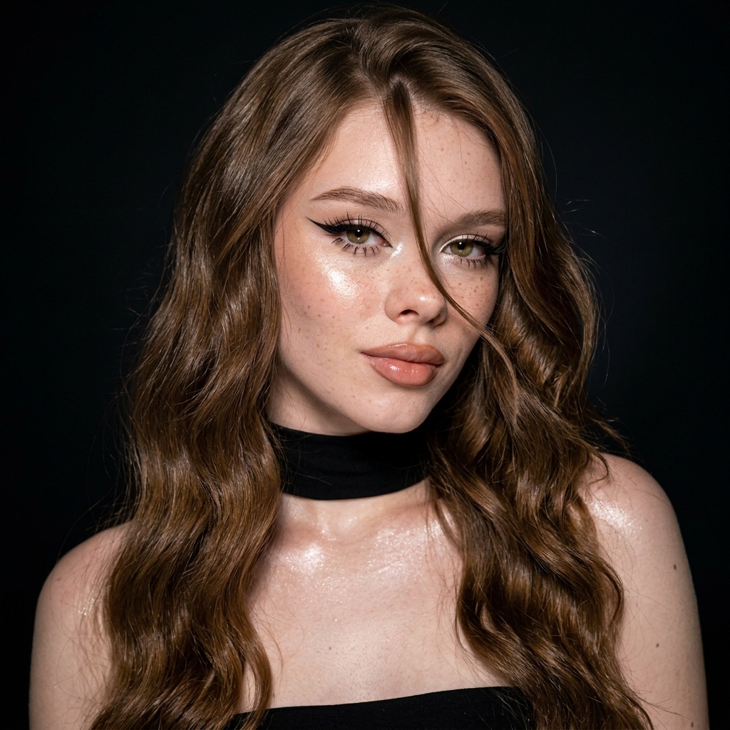 High Fashion Girl Beachy Waves Black Studio