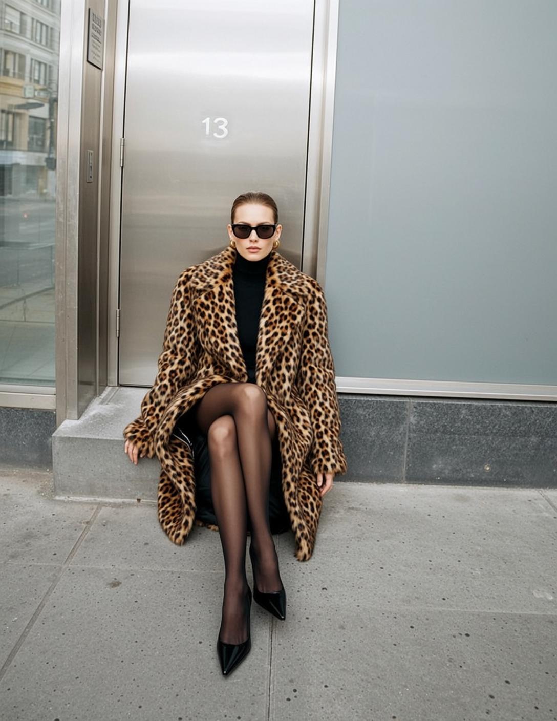 Fashion Week Pulled Back Fair Black Turtleneck