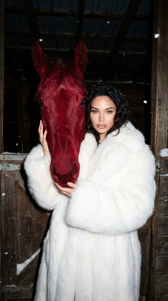 Woman With Red Horse
