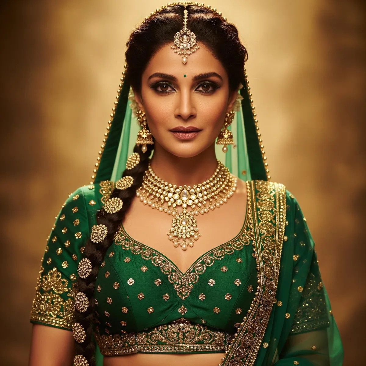 Earrings And Necklace In Fashion Portrait