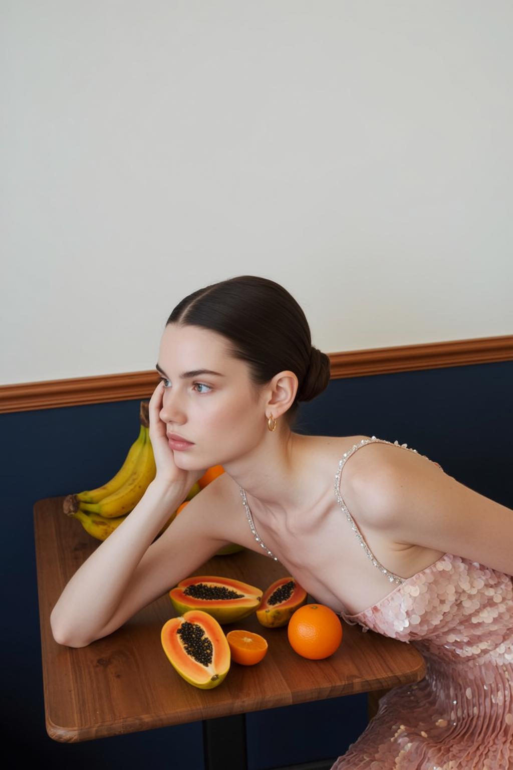Explore Posed Her Left Arm Resting Wooden