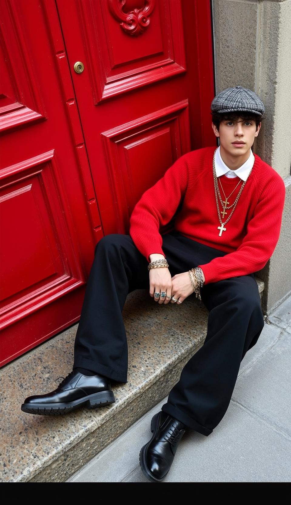 Explore Sitting Stone Steps Front Vibrant Red