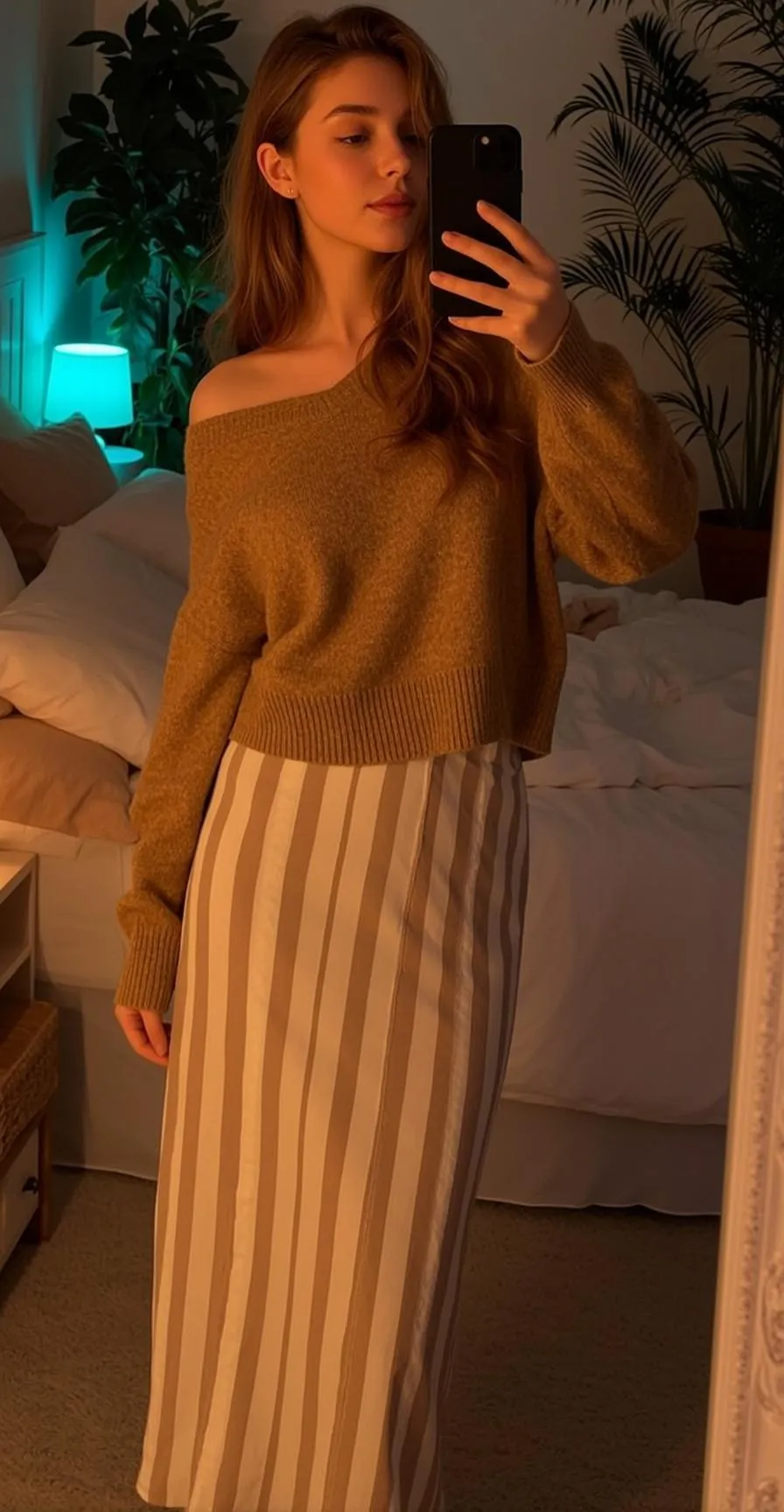 Earrings In Bedroom Portrait