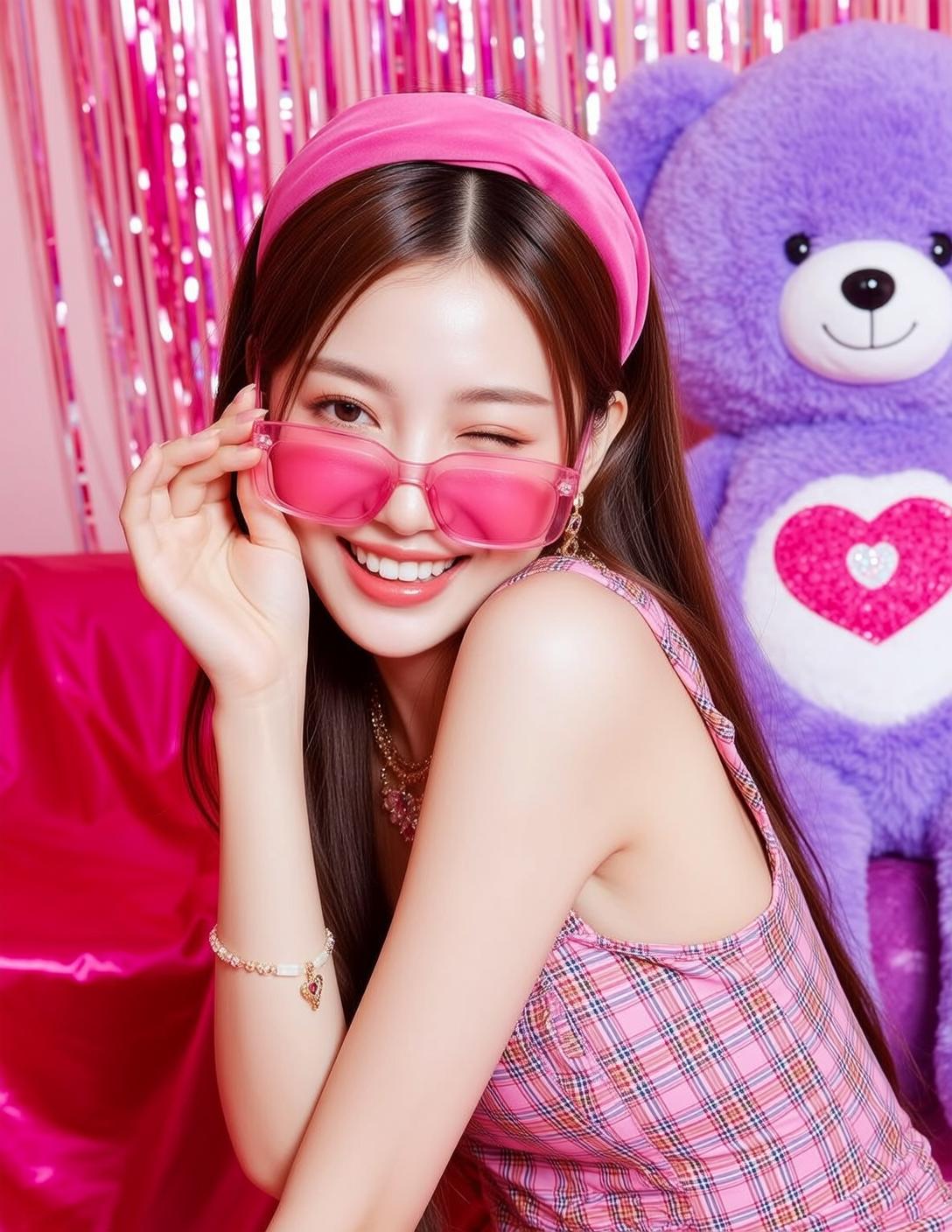 Pink Sunglasses Teddy Bear