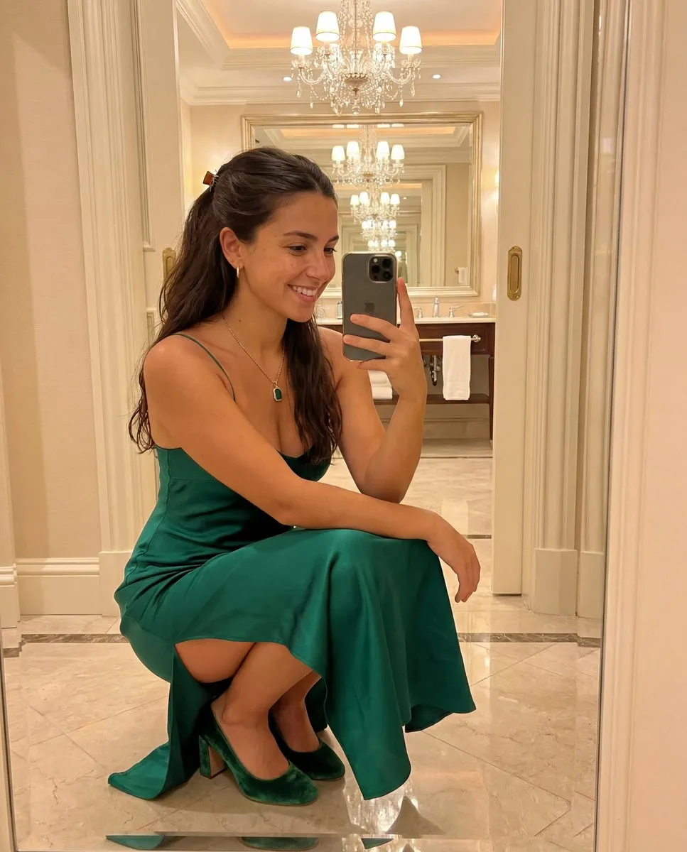 Necklace And Rings In Mirror Selfie