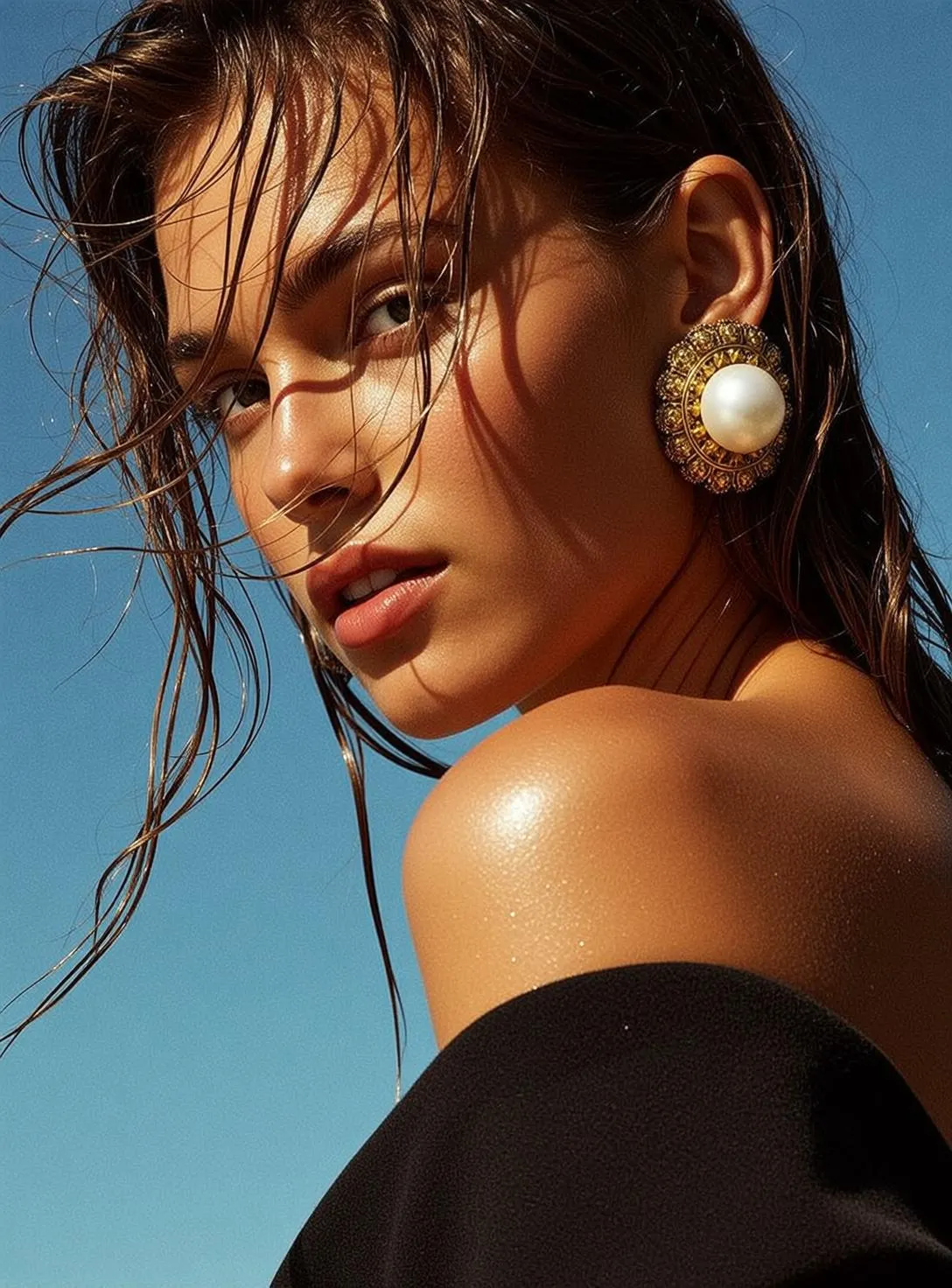Earrings In Styled Portrait