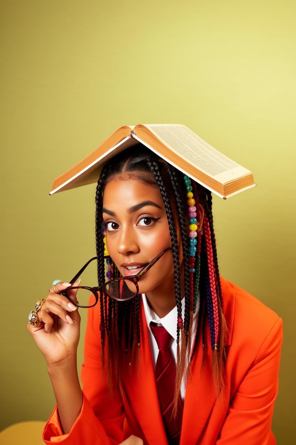Beaded Braids Book On Head