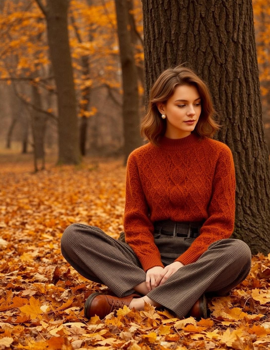 Autumn Young Medium Length Brown Wavy Hair