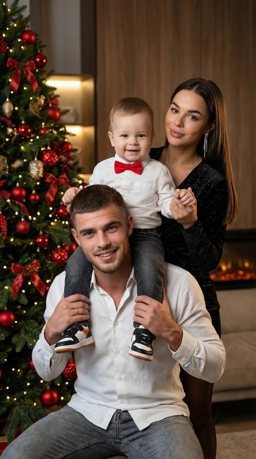 Cinematic Christmas Family Portrait