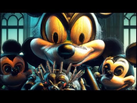 Gothic Mouse Figures Warm Golden Light Cinematic Close Up