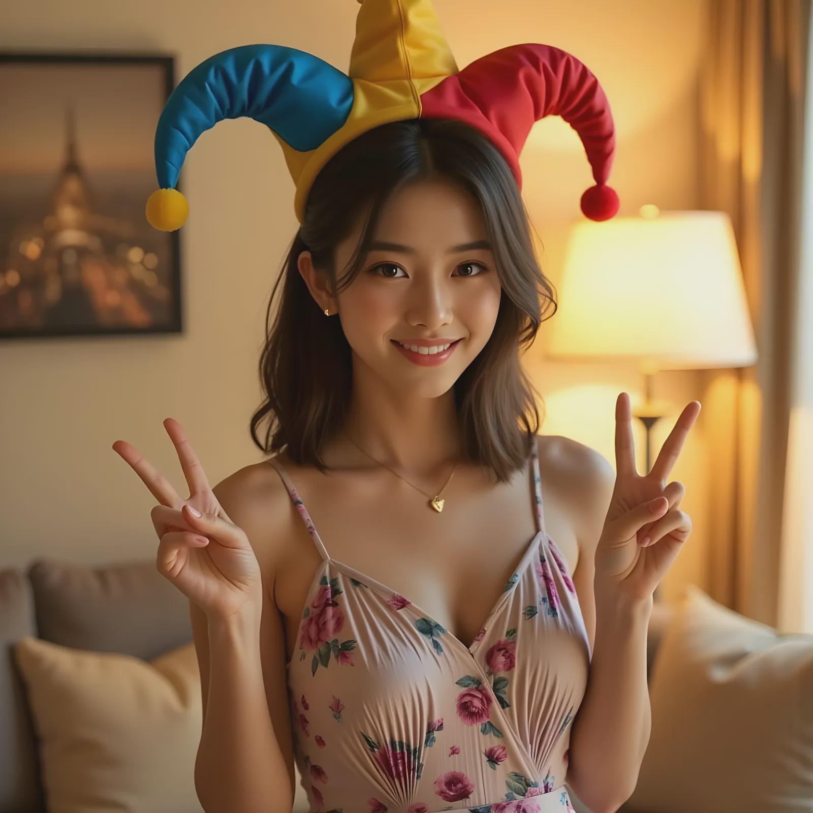 Vibrant Three Pointed Jester Hat In Primary Colors