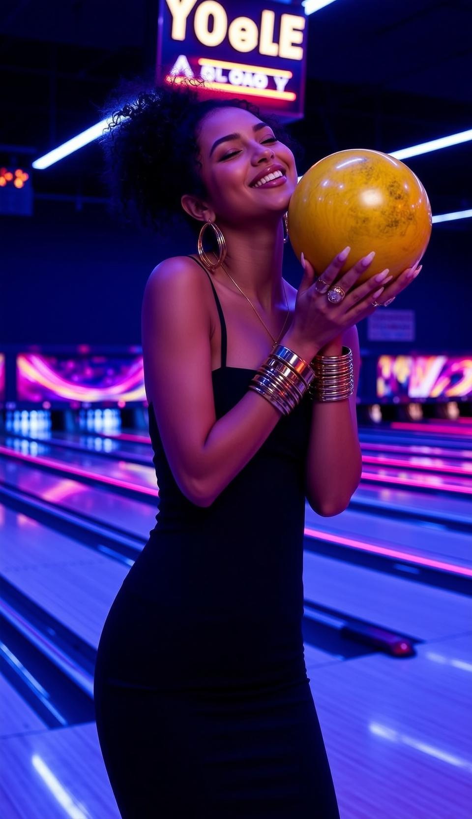 Black Dress Bowling Ball