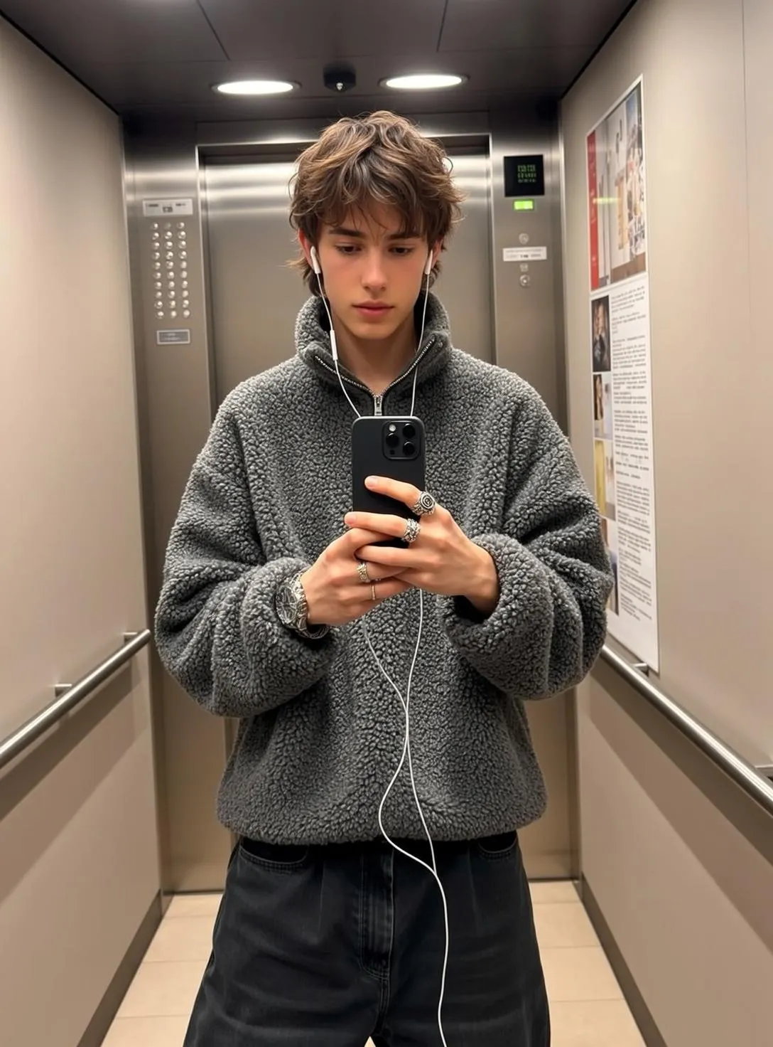 Rings In Elevator Portrait