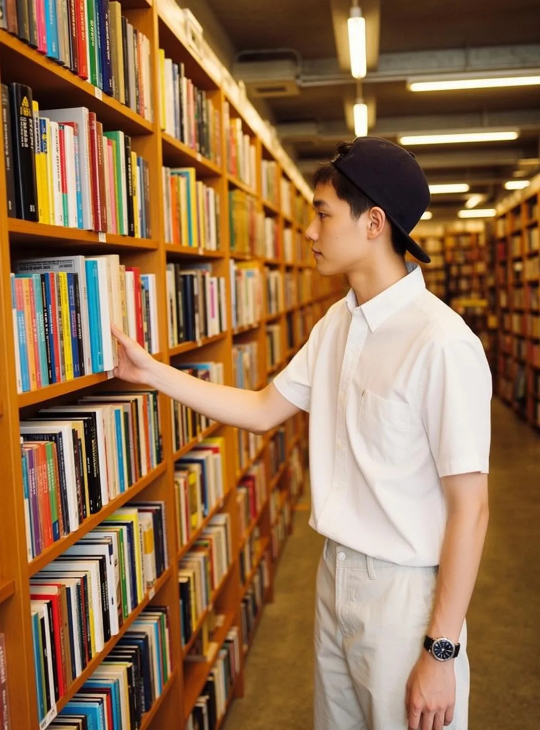 Watch In Library Portrait