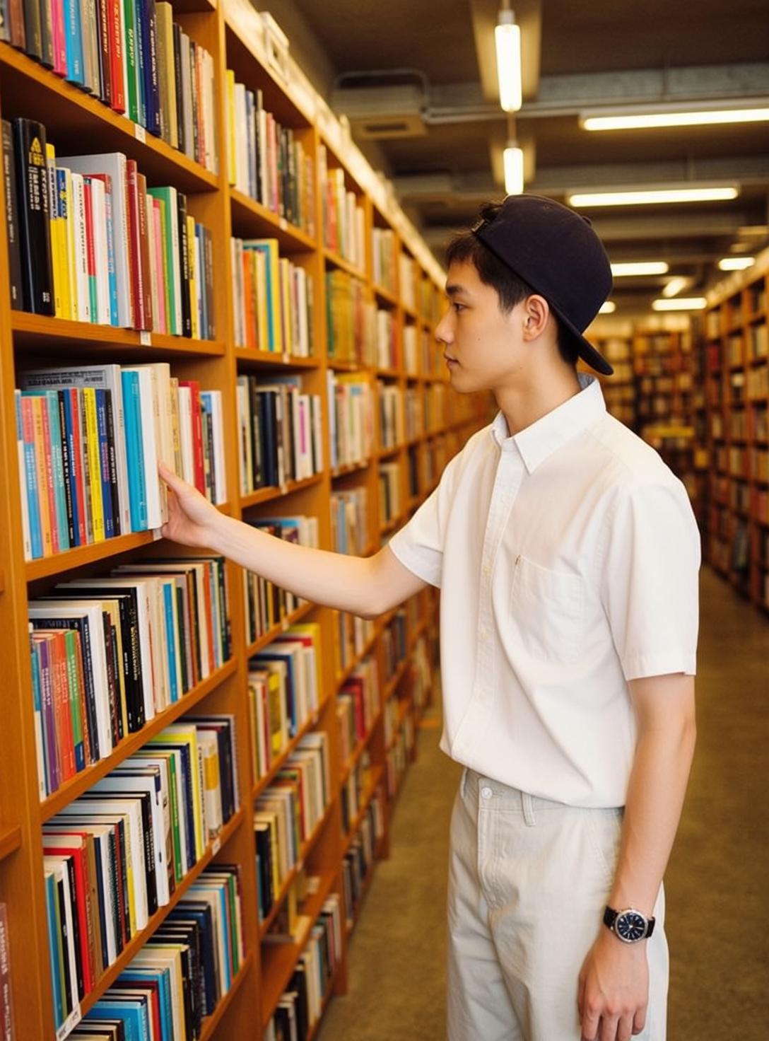 Library Shelf Reach Look