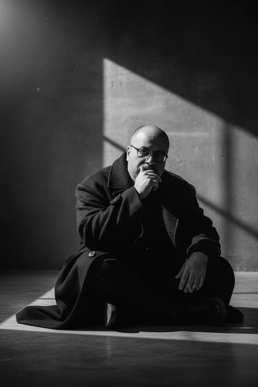 Cinematic Black And White Portrait