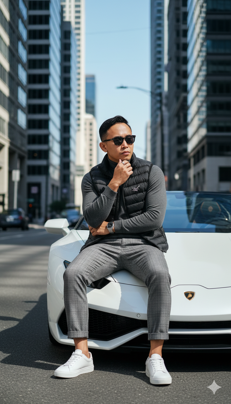 Man In Overcoat Urban Fashion