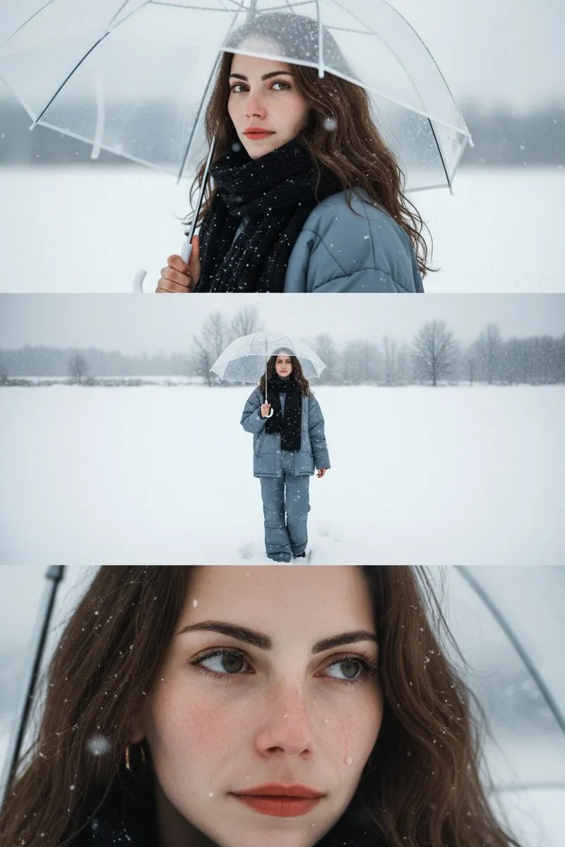 Lonely Reflections in a Snowy World