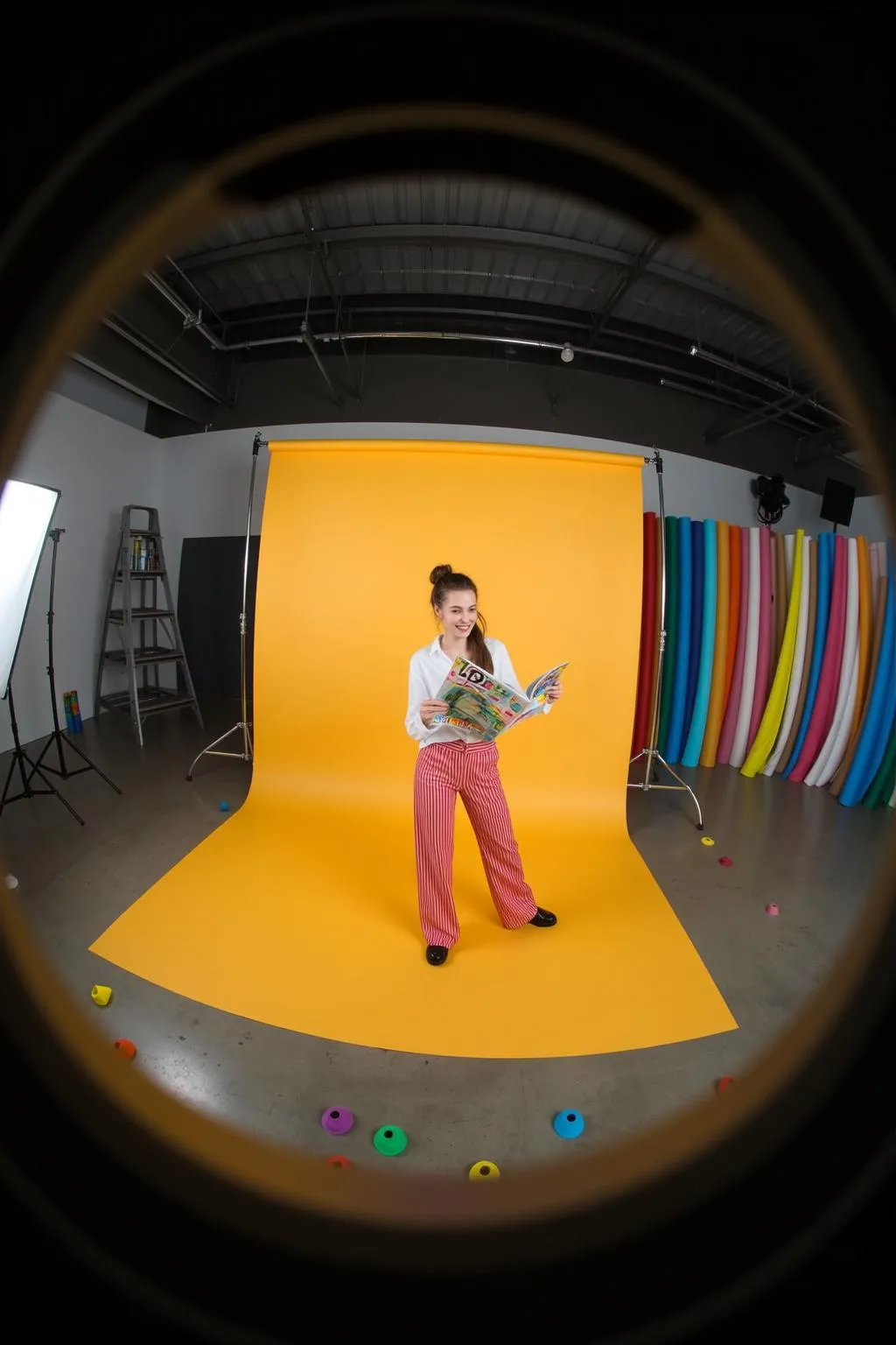 Striped Pants Studio Magazine Pose