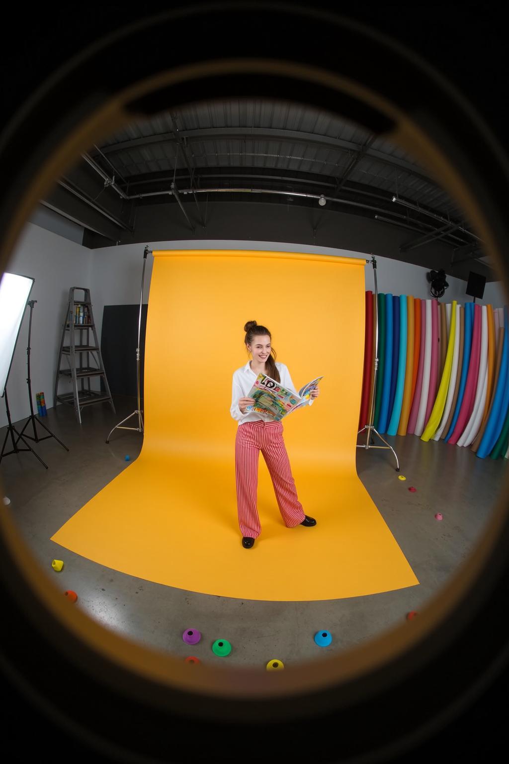 Striped Pants Studio Magazine Pose